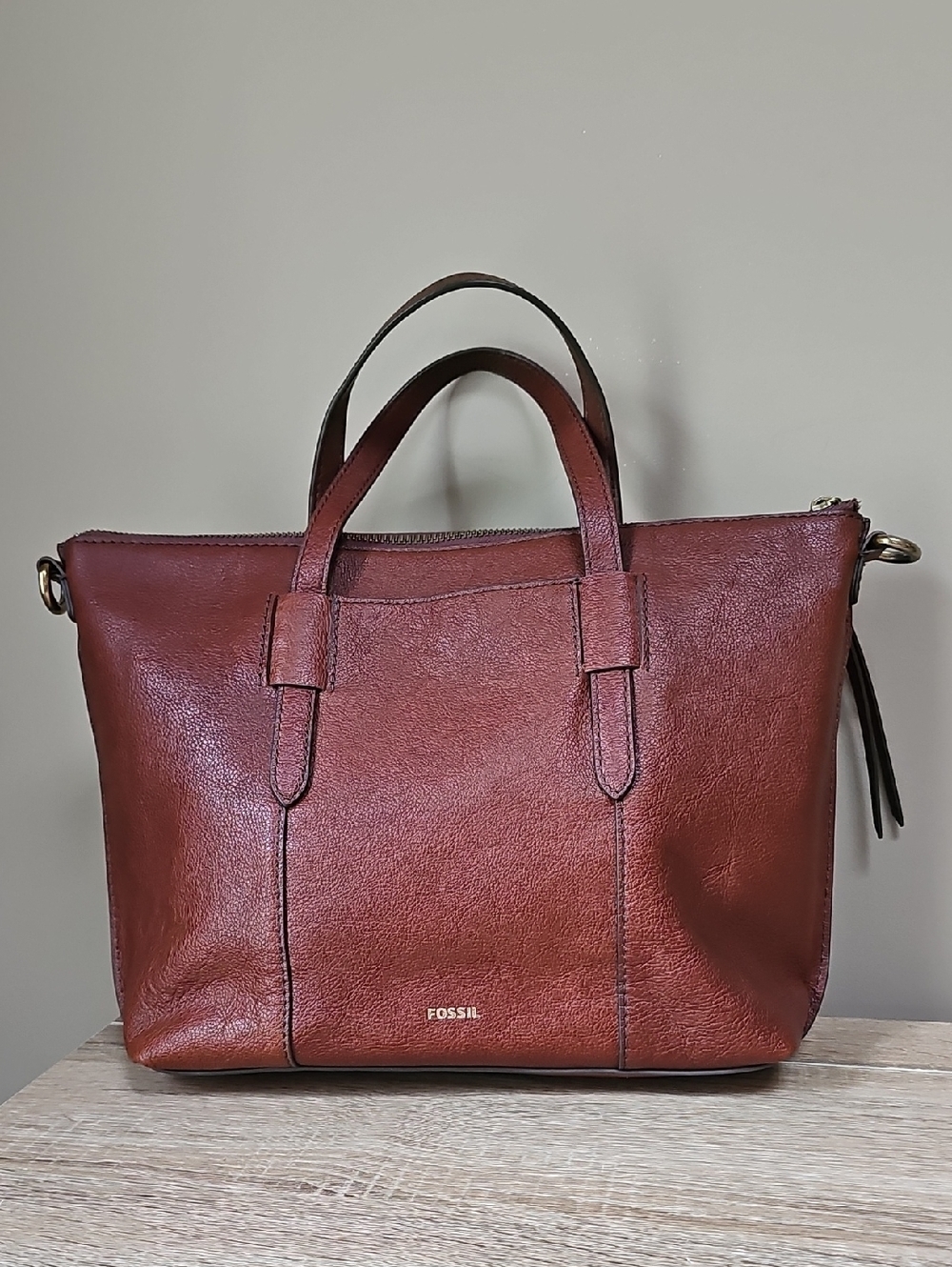 Fossil Skylar Satchel Women's Rich Brown Leather